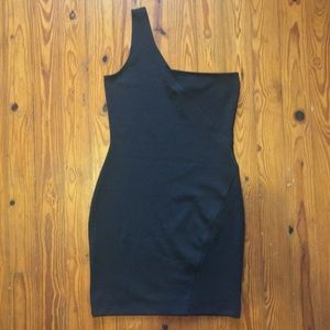 French Connection one shoulder black dress size 10